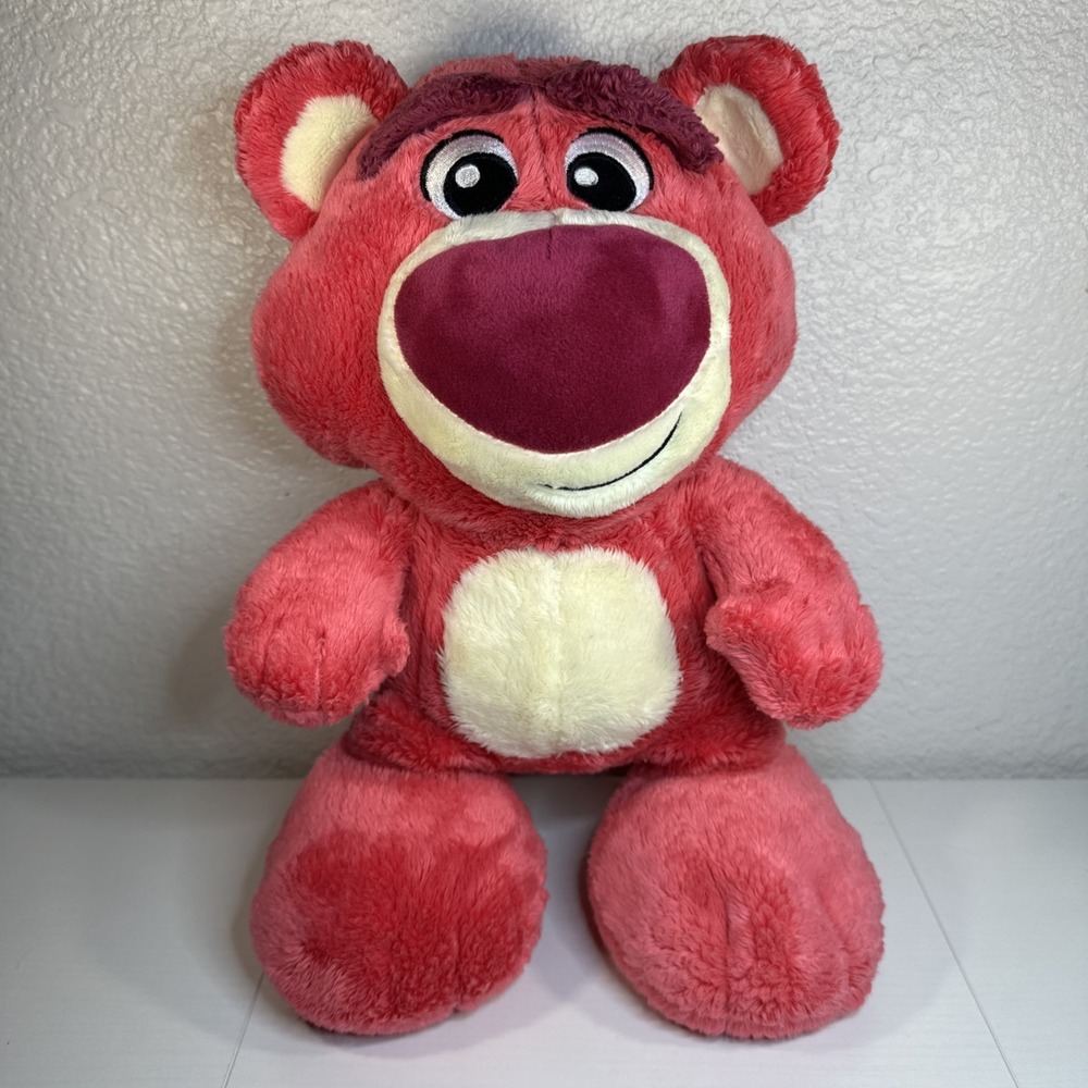 Disney Parks Toy Story Big Feet Lotso Bear Plush Pink Teddy 14"